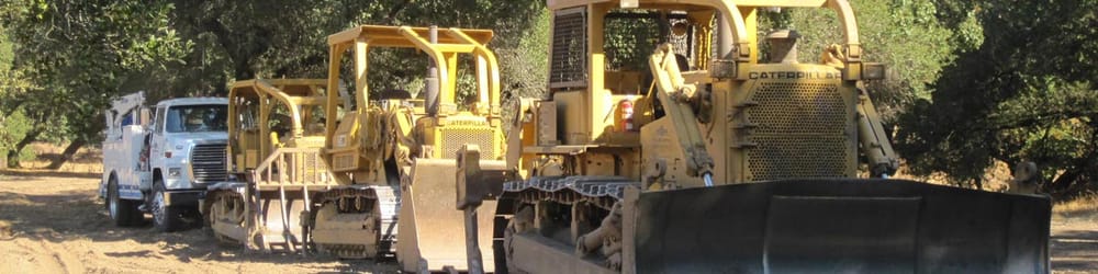 VC Earthmoving grading equipment on a Sonoma County site