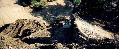 Bulldozer grading soil on a VC Earthmoving job site